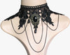 Gothic Punk Lace Choker Necklace For Women  Retro Clavicle Chain Halloween Collar Choker Steampunk Jewelry Gift for Girl