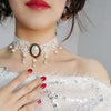 Gothic Punk Lace Choker Necklace For Women  Retro Clavicle Chain Halloween Collar Choker Steampunk Jewelry Gift for Girl