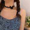 Gothic Punk Lace Choker Necklace For Women  Retro Clavicle Chain Halloween Collar Choker Steampunk Jewelry Gift for Girl