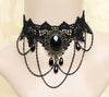 Gothic Punk Lace Choker Necklace For Women  Retro Clavicle Chain Halloween Collar Choker Steampunk Jewelry Gift for Girl
