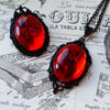 Gothic Vampire Embossed Charm Necklace for Men Women Evil Crystal  Witch Jewelry Gift Mystery Crystal Pendant Choker 2023