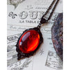 Gothic Vampire Embossed Charm Necklace for Men Women Evil Crystal  Witch Jewelry Gift Mystery Crystal Pendant Choker 2023