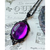 Gothic Vampire Embossed Charm Necklace for Men Women Evil Crystal  Witch Jewelry Gift Mystery Crystal Pendant Choker 2023