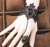 Gothic Victorian Black Lace Necklace Women Girl Boho Crystal Tassel Sexy Lace Choker Steampunk Dark Loli Style Halloween Jewelry