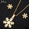 Charms Winter Snowflake Necklace Earrings Set for Women Girls Sweater Chain Jewelry Christmas Accessories - Image 8