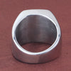 Wide Square Signet Ring for Men in Stainless Steel - Image 22