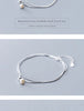 Modian Real 925 Sterling Silver Double-Layer Snake Chain Bracelet for Women with Lobster Clasp Link Chain Brangle Fine Jewelry