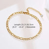 Men Anklet, Gold Plated Chain Anklets for Men, Mens Stainless Steel Anklet, Cuban Rope Curb Link with Extend Chain - Image 5