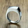 Signet Rings for Men Women Polished Stainless Steel Biker Ring for Men Ideal Gift for Dad Boyfriend - Image 6