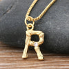 Women Cute Initial Letter Pendant 26 Letters Charm Necklaces Copper Zircon Family Name Jewelry Personal Gifts - Image 3