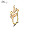 1pc Zirconia Fake Piercing Clip Nose Ring Body Jewelry for Women Ear Cuffs Heart Cross Star Leaf Flowers Clip Nose Rings - Image 15