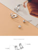 Modian Abstract Design Silver Earrings Real 925 Sterling Silver Punk Beads Charm Stud Earrings For Women Grils Fine Jewelry