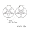 Stainless Steel Pentagram Hoop Earrings for Women Gothic Witchy Star Dangle Earrings Amulet Jewelry - Image 7