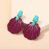 Big Coconut Cute Shell Drop Earrings for Women Korean Acrylic Jewelry Resin Hanging Earing For Girls Party - Image 9