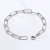 Paper Clip Link Bracelet, Chunky Chain Bracelets, Stainless Steel Hera Chain Link Bracelet for Men Women Jewelry - Image 5