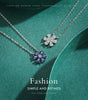 MODIAN 925 Sterling Silver Sparkling Lucky Flower Pendant Necklace for Women Luxury Drop Zirconia Female Wedding Fine Jewelry