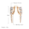 Full Claw Inlay Zircon Decreasing Design Drop English Earrings Rose Gold Plated Party Jewelry Women Classic Wedding Accessories - Image 2