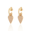 Crmya Gold Silver Filled Heart Hoop Earrings CZ Zircon Long Chain Stud Earings For Women Girls Jewelry - Image 20