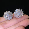 Zircon Christmas Snowflake Stud Earrings for Women Shiny Rhinestone Crystal Flowers Earring Christmas Year Gifts - Image 1