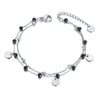 Bohemia Style Stainless Steel Choker Necklace Bracelet Earrings Sets For Women Girls Black Crystal Chain Jewelry - Image 10