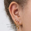 Minimalism Stainless Steel Woman Jewelry Gold Plated Small Medium Large Size Loop Hoop Earrings for Women - Image 6