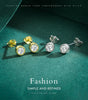 Modian New Tiny Gold Color Round Earrings 100% 925 Sterling Silver Sparkling CZ Stud Earring For Women Wedding Jewelry