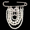 Handmade Metal Pearl Chain Greek Sorority Rhinestone Initial Number1 To Number 31 Brooches Apparel Jewelry - Image 9