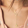 MinaMaMa Stainless Steel Chain Pentacle Star Round Coin Moon Bar Pendants Necklaces For Women Multi Layered Necklaces - Image 19