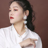 Fyuan Shine Snowflake Rhinestone Drop Earrings for Women Long Tassel Crystal Earrings Weddings Engagement Jewelry Gift - Image 5