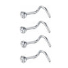 Surgical Steel Nose Stud Set 4 Pieces 20G in L Shape Screw and Bone - Image 21