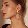 Hollow Round Clip-On Earrings in Multiple Designs - Image 1