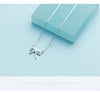 Modian Authentic 925 Sterling Silver Elegant Bowknot Necklace Pendant for Women Fine Statement Jewelry Gifts Bijoux