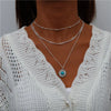 Tenande Bohemian Multi Layered Necklace for Women Vintage Water Drop Coin Star Moon Pendant Necklace Geometric Collares - Image 10