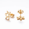 Selling Simple Stylish Women Snowflake Earrings Female Flower Stud Earring Girls Stainless Jewelry - Image 2