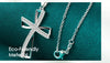 Silver 16-30 Inch Chain Cross Zircon Pendant Necklace For Woman Wedding Party Charm Jewelry - Image 16