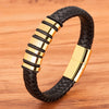Braided Wrap Rope Black Leather Bracelets For Men Simple Stainless Steel Charm Vintage Bangles Jewelry Gift - Image 7