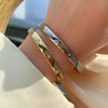 Silver Smooth Cuff Bangles for Women Men Shine Zirconia Star Open Bracelet Wedding Jewelry Pulseiras De - Image 4