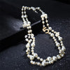 long pendants layered Camellia pearl necklace collares de flower party jewelry - Image 3