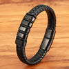 Braided Rope Black Leather Stainless Steel Men's Bracelet Charm Magnetic Jewelry Accessories - Image 9