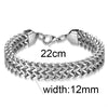 Double Layer Chain Bracelets for Men Stainless Steel Punk Jewelry Antique Christmas Gift Foxtail Male Pulseira Accessory - Image 18