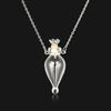 Openable Glaze Vial Pendant Necklace Water Drop Heart Steel Chain Keepsake Jewelry Gift Perfume Mini Bottles Jewellery Necklace - Image 3