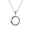 Round Photo Frame Locket Pendant Necklace Mirror Polish Stainless Steel Memorial Locket Jewelry Includes 20 Inch Chain - Image 7