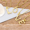 Women Cute Initial Letter Pendant 26 Letters Charm Necklaces Copper Zircon Family Name Jewelry Personal Gifts - Image 4