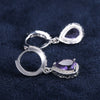 Female Earrings Silver Needle Purple Gem Earrings For Women Wedding Jewelry Girlfriend Gift - Image 3