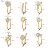 1pc Zirconia Fake Piercing Clip Nose Ring Body Jewelry for Women Ear Cuffs Heart Cross Star Leaf Flowers Clip Nose Rings - Image 2