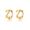 Initial Letter Stud Earrings For Women Stainless Steel Letter A-Z Piercing Earring Korean Jewelry Gift - Image 19