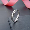 Buyee Silver Couples Ring Sets Can Engrave Name Simple White Ring Finger for Women Men Jewelry Circle - Image 2
