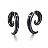 Small Black Punk Stud Earrings For Women Men Boy Zircon Geometry Stainless Steel Jewelry Accessories Earrings - Image 19