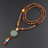 Vintage Handmade Necklace Nepal Buddhist Mala Wood Beads Pendant Necklace Ethnic Fish Horn Long Statement Men Women's Jewelry - Image 32