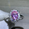 Fahion Princess Diana ring silver Oval cz Birthstone Engagement Wedding Band Rings For Women Jewelry - Image 11